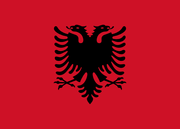 Flag of Albania in the Europe | National states flags of the World countries