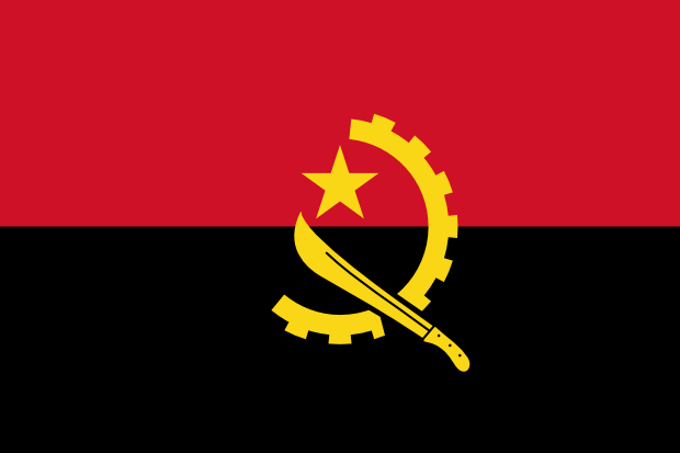 Flag of Angola in the Africa | National states flags of the World countries