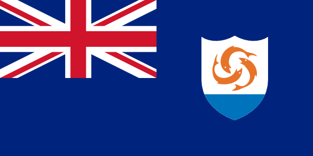 Flag of Anguilla in the Central America | National states flags of the World countries