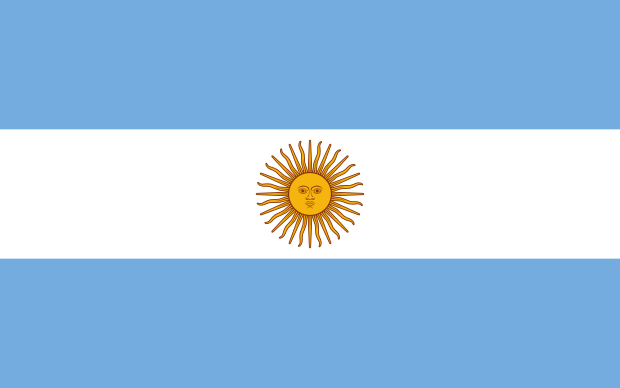 Flag of Argentina in the South America | National states flags of the World countries