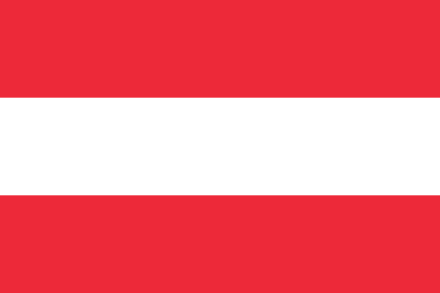 Flag of Austria in the Europe | National states flags of the World countries
