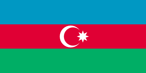 Flag of Azerbaijan in the Middle East | National states flags of the World countries