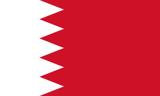 Flag of Bahrain in the Middle East | National states flags of the World countries