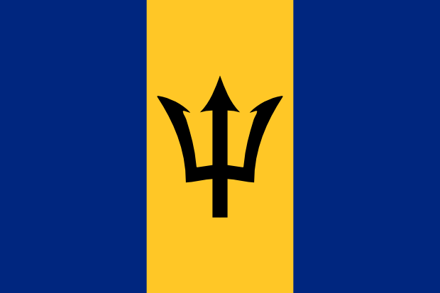 Flag of Barbados in the Central America | National states flags of the World countries