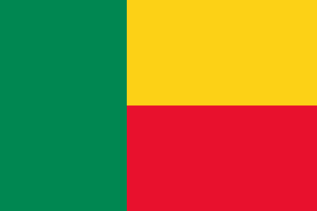 Flag of Benin in the Africa | National states flags of the World countries