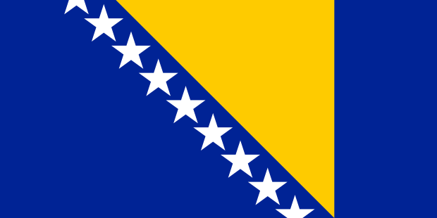 Flag of Bosnia and Herzegovina in the Europe | National states flags of the World countries
