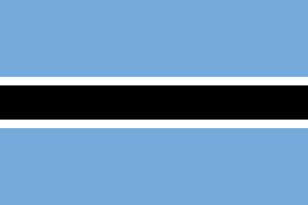 Flag of Botswana in the Africa | National states flags of the World countries