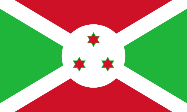 Flag of Burundi in the Africa | National states flags of the World countries