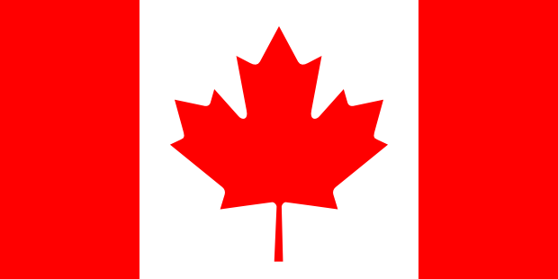 Flag of Canada in the North America | National states flags of the World countries