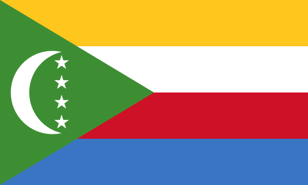 Flag of Comoros in the Africa | National states flags of the World countries