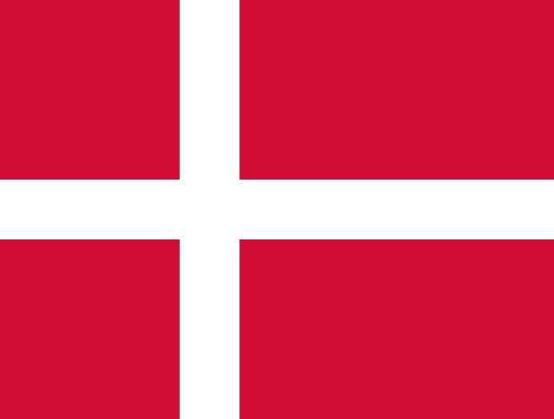 Flag of Denmark in the Europe | National states flags of the World countries