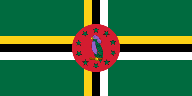 Flag of Dominica in the Central America | National states flags of the World countries