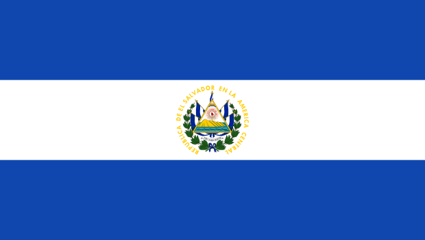 Flag of El Salvador in the Central America | National states flags of the World countries