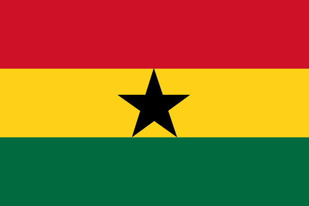 Flag of Ghana in the Africa | National states flags of the World countries