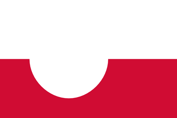 Flag of Greenland in the North America | National states flags of the World countries