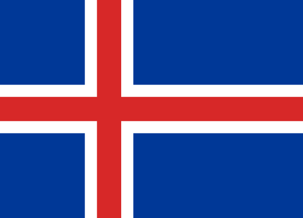 Flag of Iceland in the Europe | National states flags of the World countries