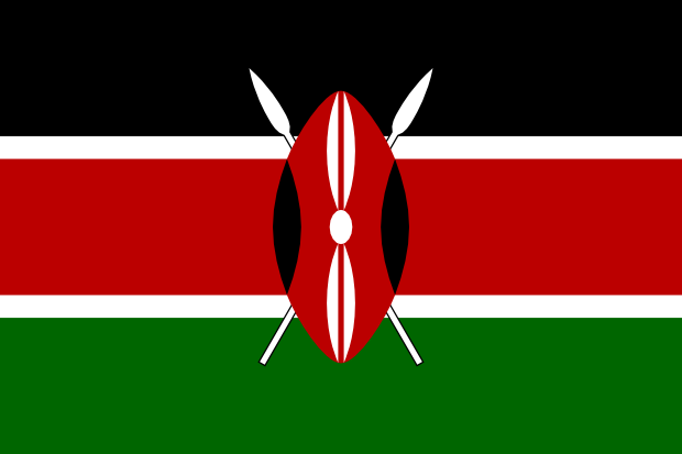 Flag of Kenya in the Africa | National states flags of the World countries
