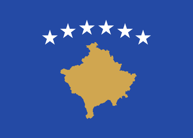 Flag of Kosovo in the Europe | National states flags of the World countries