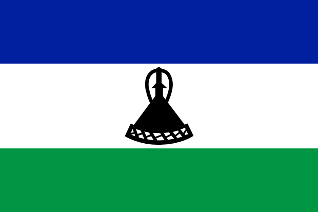 Flag of Lesotho in the Africa | National states flags of the World countries