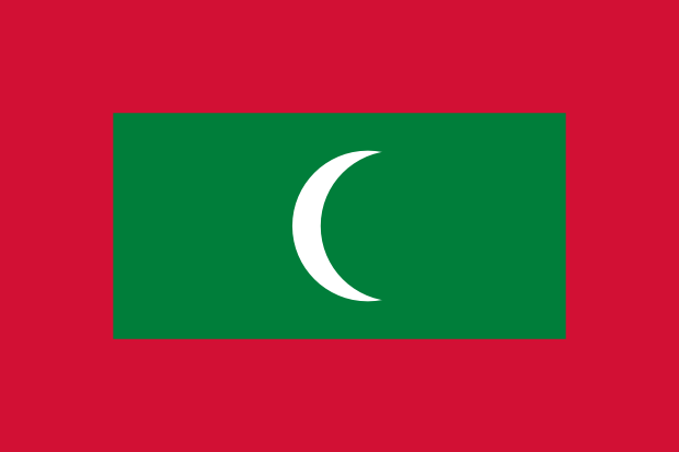 Flag of Maldives in the South Asia | National states flags of the World countries