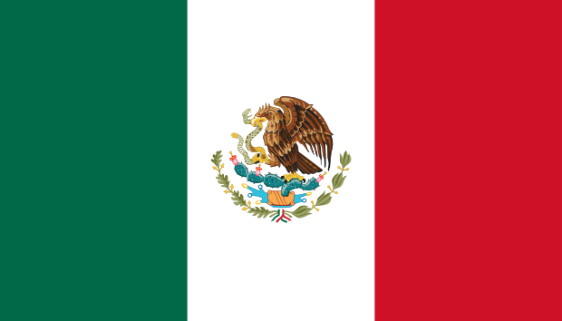 Flag of Mexico in the North America | National states flags of the World countries