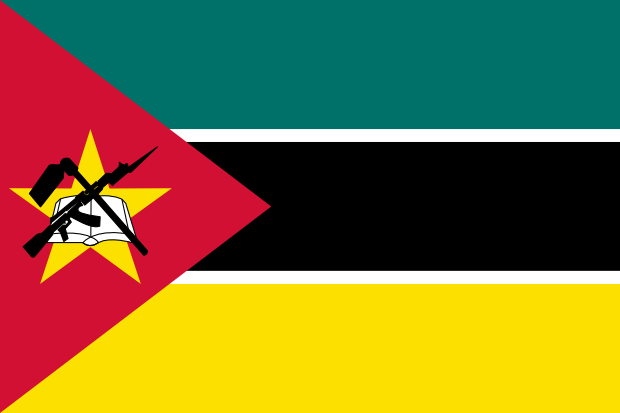 Flag of Mozambique in the Africa | National states flags of the World countries