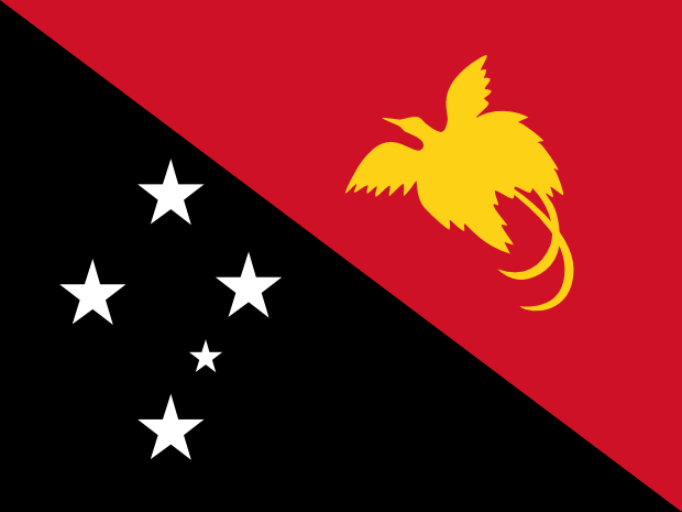 Flag of Papua New Guinea in the East Asia | National states flags of the World countries