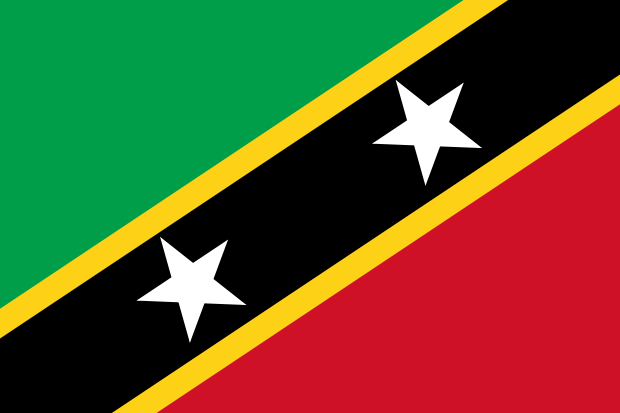 Flag of Saint Kitts and Nevis in the Central America | National states flags of the World countries