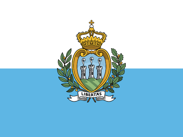 Flag of San Marino in the Europe | National states flags of the World countries
