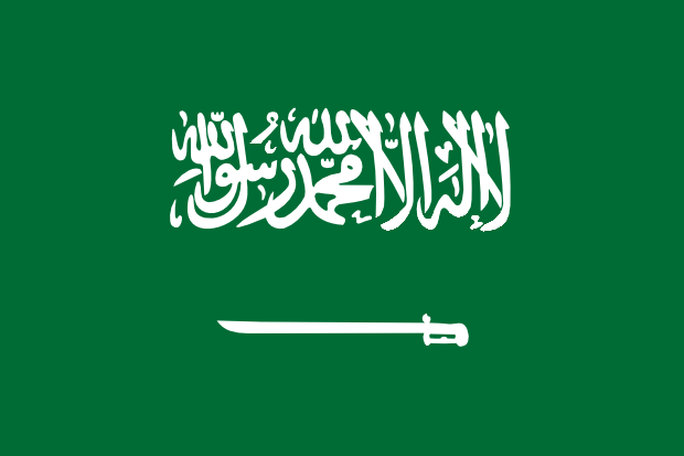 Flag of Saudi Arabia in the Middle East | National states flags of the World countries