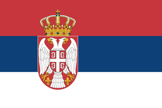 Flag of Serbia in the Europe | National states flags of the World countries