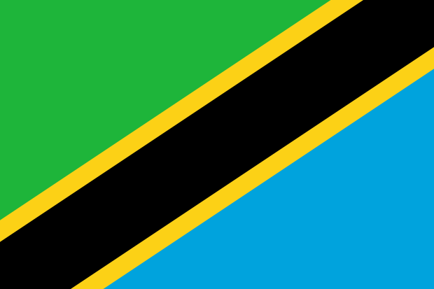 Flag of Tanzania in the Africa | National states flags of the World countries