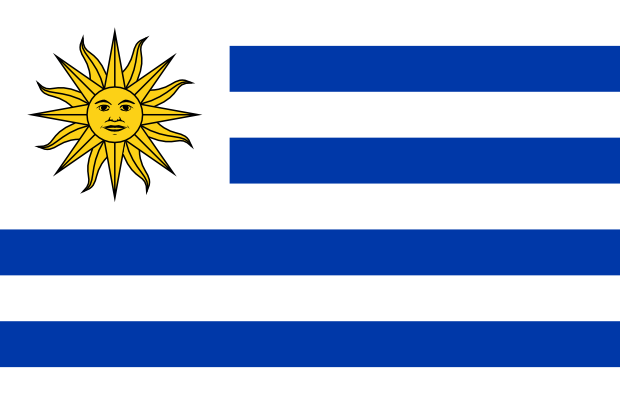 Flag of Uruguay in the South America | National states flags of the World countries