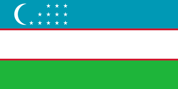 Flag of Uzbekistan in the Central Asia | National states flags of the World countries