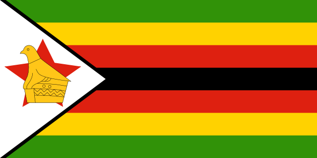 Flag of Zimbabwe in the Africa | National states flags of the World countries